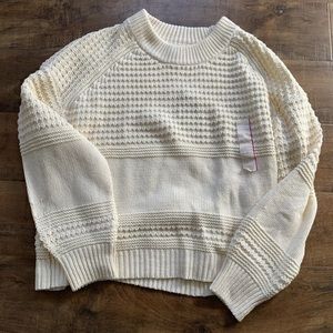 NWT ivory/cream crewneck sweater